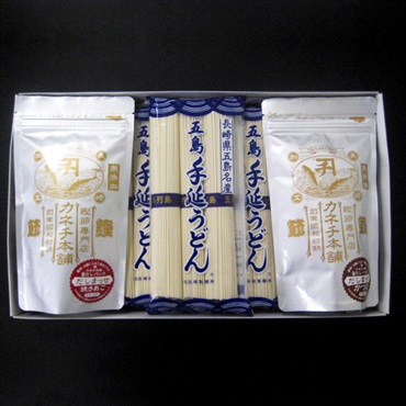 「かつお・焼あご出しパック」　五島うどん　詰め合わせ