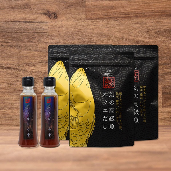 【贈答用】クエだしの素2本と本クエだし3袋