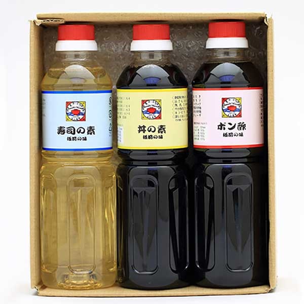 割烹秘伝「丼の素・寿司の素・ポン酢」　500mlセット