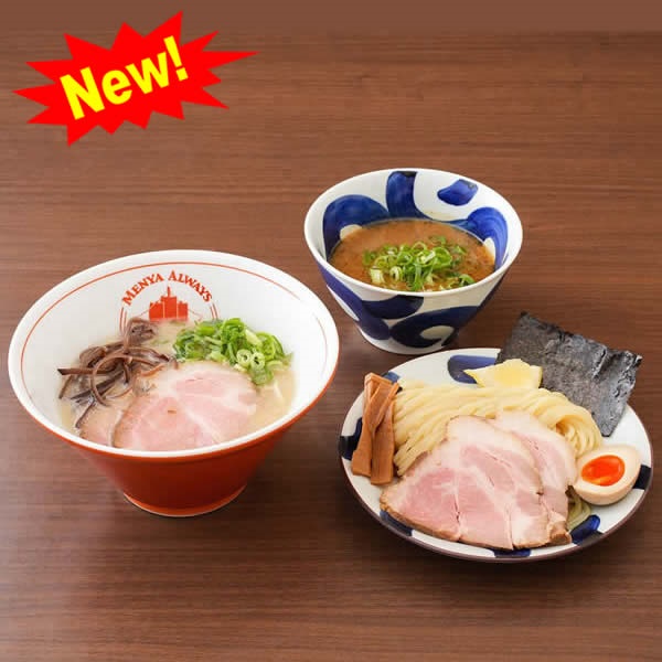 麺也オールウェイズ】とんこつラーメン2食・長崎あご出汁魚介つけ麺2食