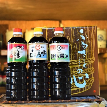 対馬醤油 しょうゆ３本セット（化粧箱入り）