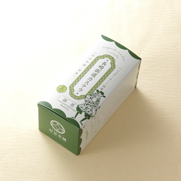 長崎街道カステラ 抹茶風味 0.3号 紙箱入
