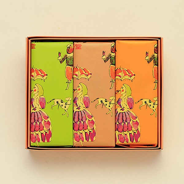 カステラ詰合せ0.3号　3本（プレーン1本/抹茶1本/チョコ1本）