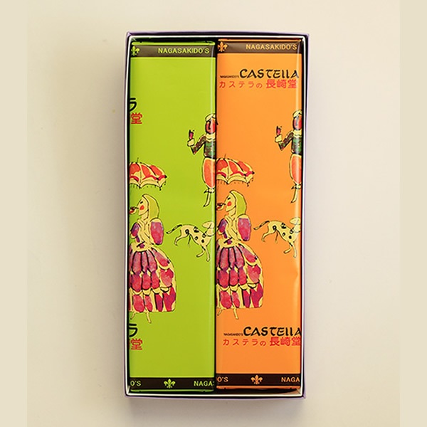 カステラ詰合せ0.5号　2本（プレーン1本/抹茶1本）