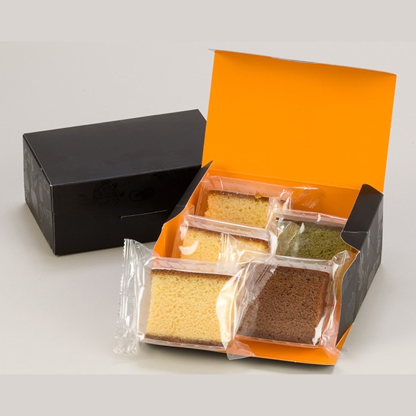 長崎かすてら菓子 プレーン・抹茶・チョコ・みかん詰合せ